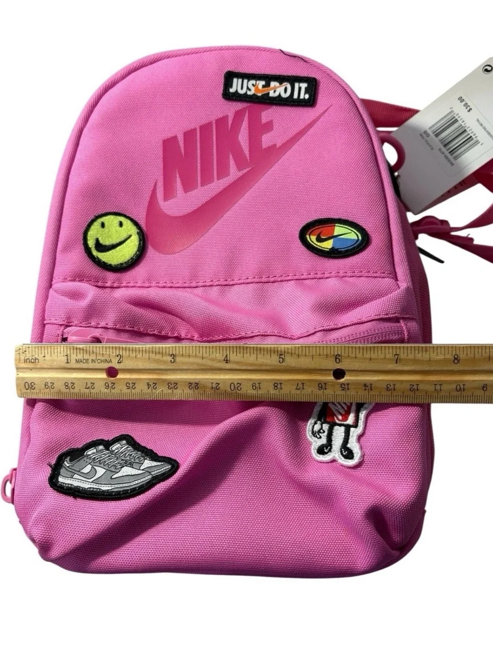 Nike Pink Insulated Lunch Bag with Fun Patches